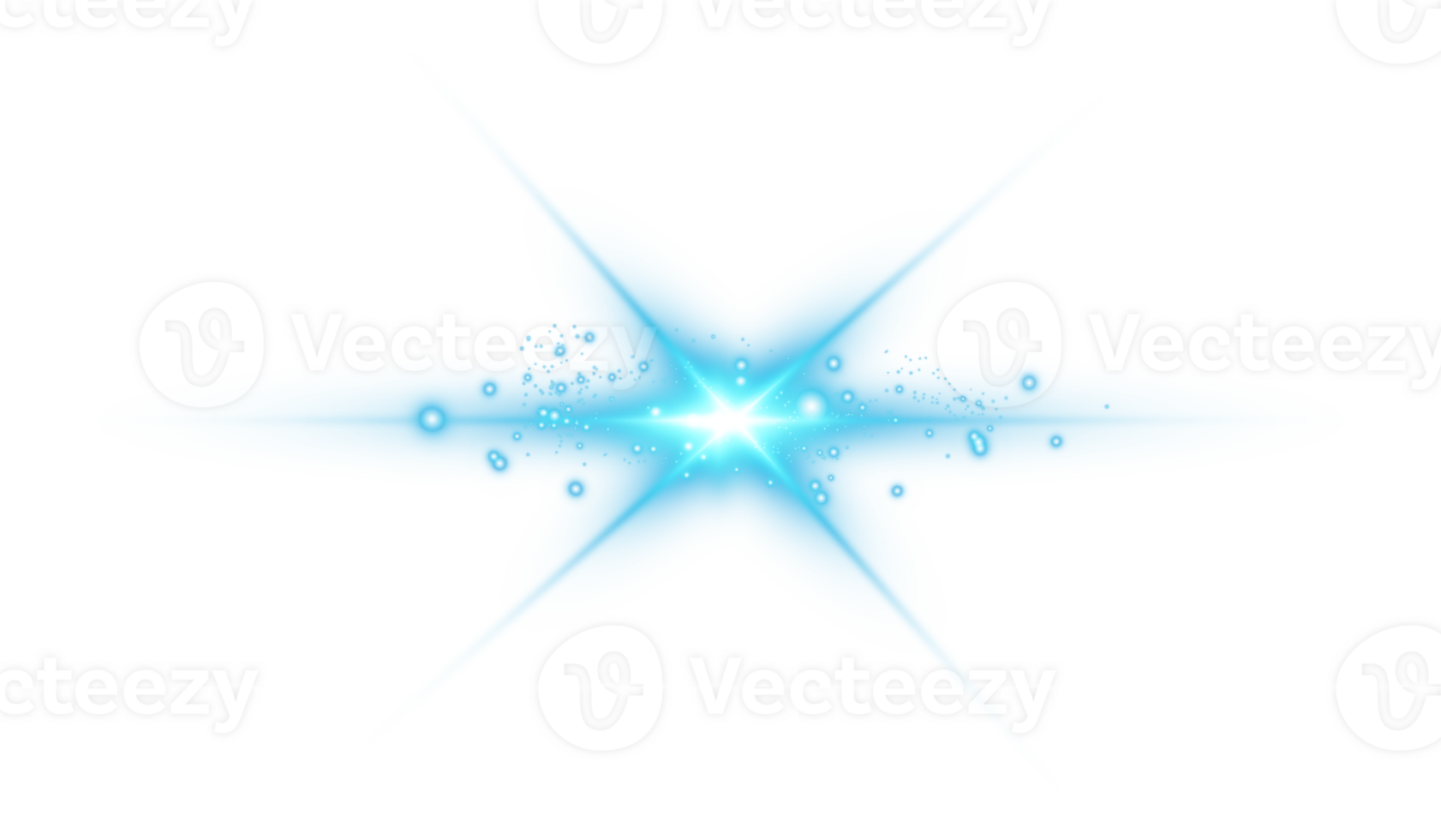 Blue glowing lights effects isolated on transparent background. Solar flare with beams and spotlight. Glow effect. Starburst with sparkles. PNG. png