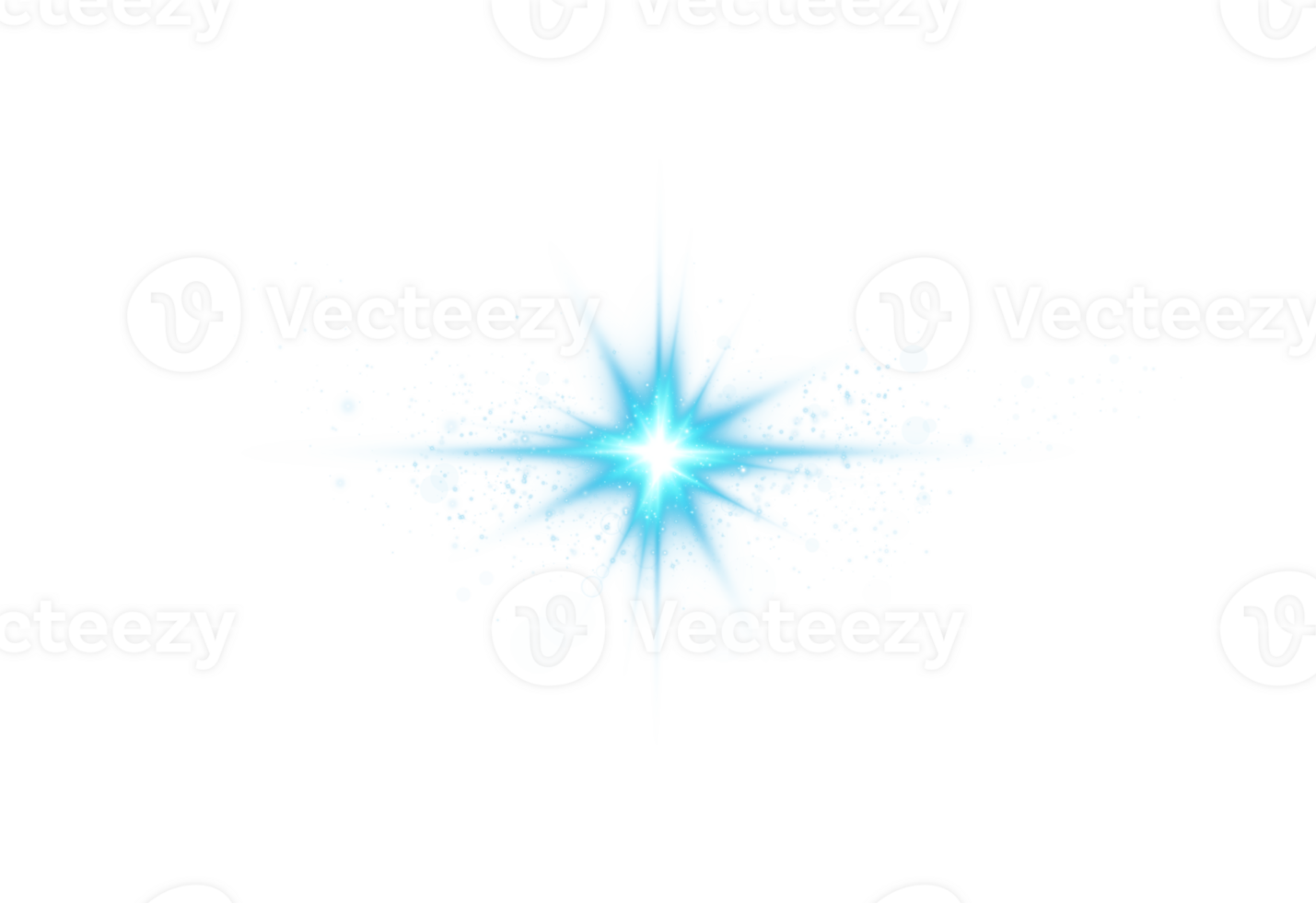 Blue glowing lights effects isolated on transparent background. Solar flare with beams and spotlight. Glow effect. Starburst with sparkles. PNG. png