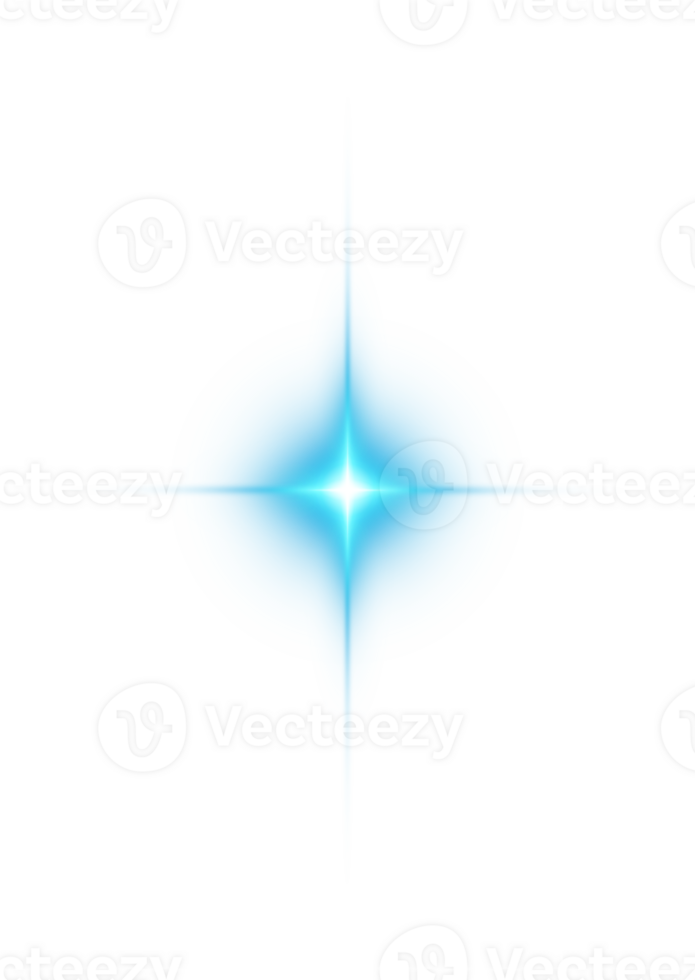 Blue glowing lights effects isolated on transparent background. Solar flare with beams and spotlight. Glow effect. Starburst with sparkles. PNG. png