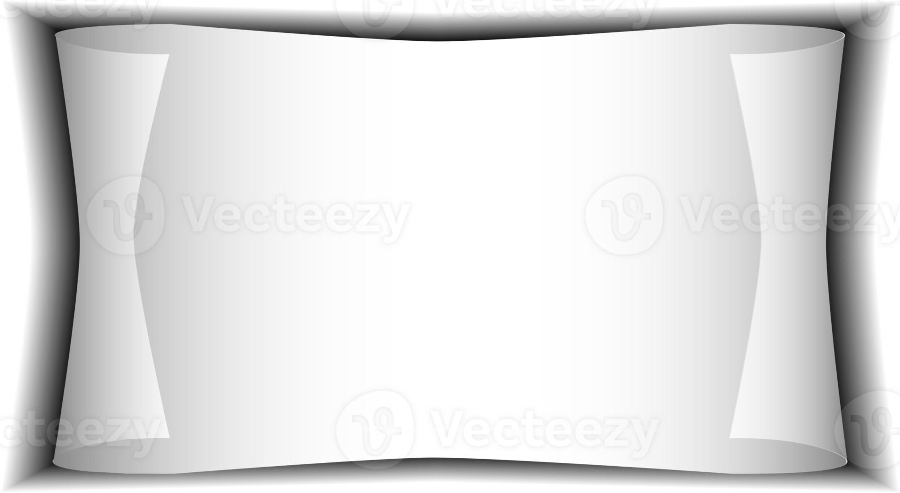 Realistic paper sheet with folded corner. Paper sheet A4 with shadows on transparent background. PNG. png
