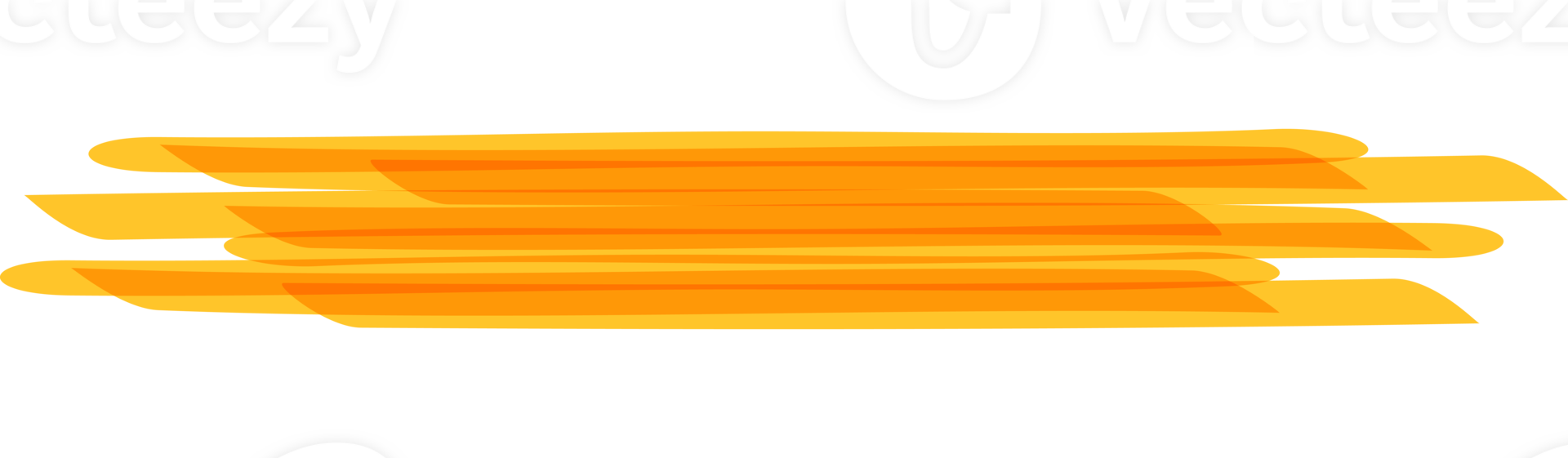 Hand drawn orange highlight marker stripes on transparent background. PNG. png