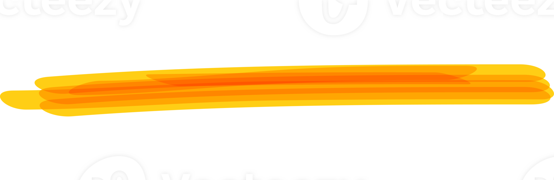 Hand drawn orange highlight marker stripes on transparent background. PNG. png