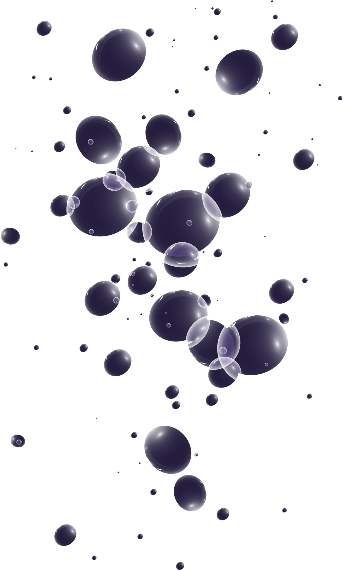 Realistic soap bubbles. Png Bubbles are located on a transparent