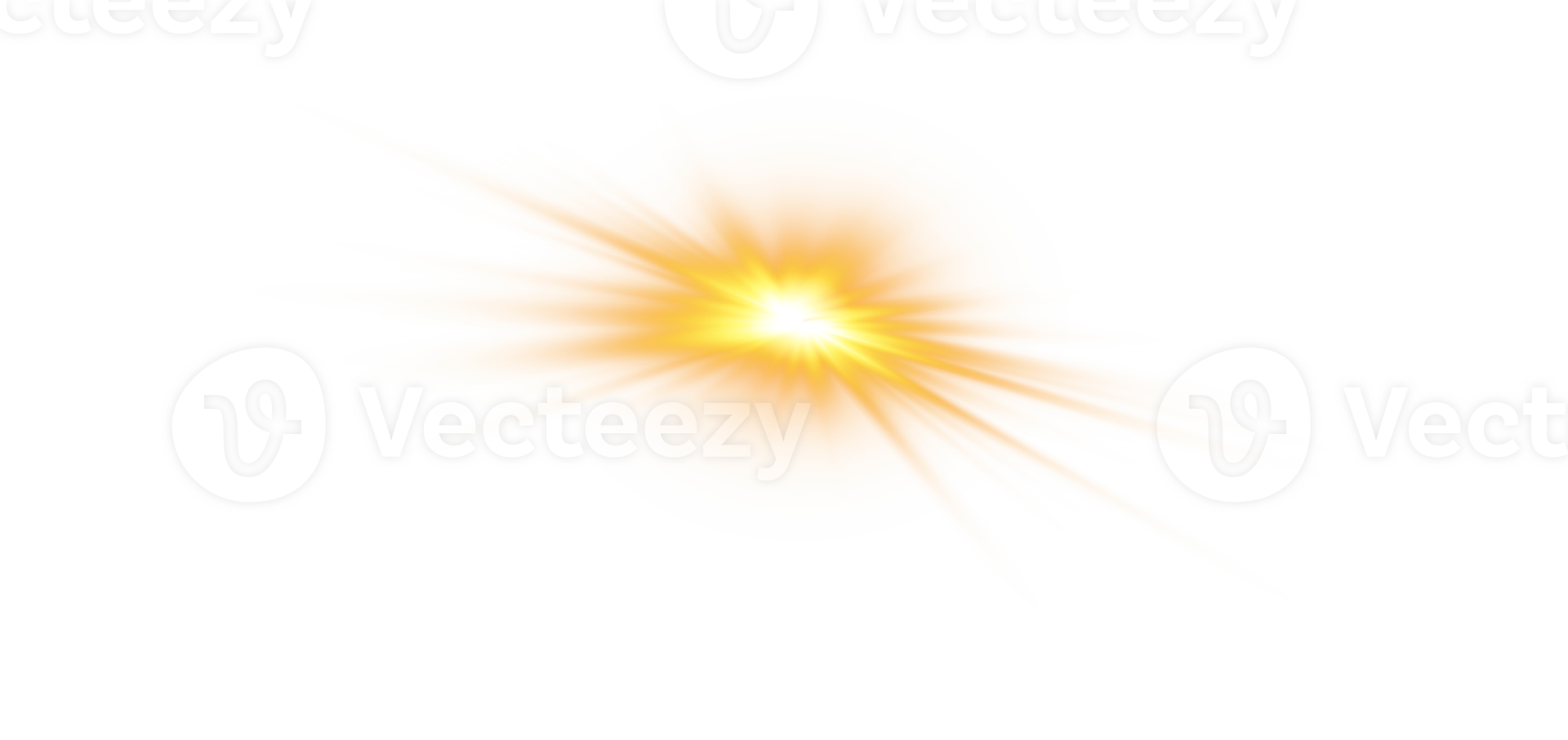 Golden glowing light effects isolated on transparent background. Solar flare with beams and spotlight. Glow effect. Starburst with sparkles. PNG. png