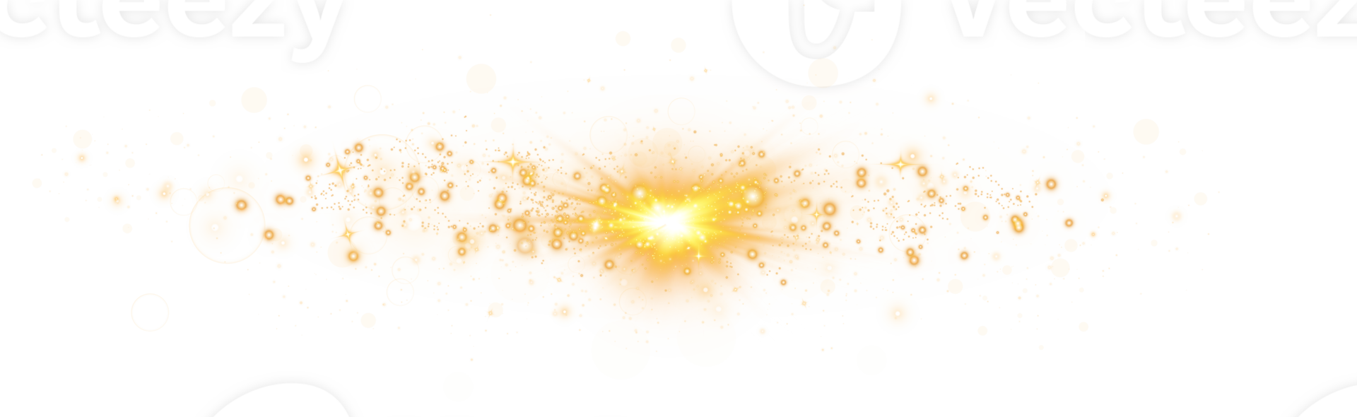 Golden glowing light effects isolated on transparent background. Solar flare with beams and spotlight. Glow effect. Starburst with sparkles. PNG. png