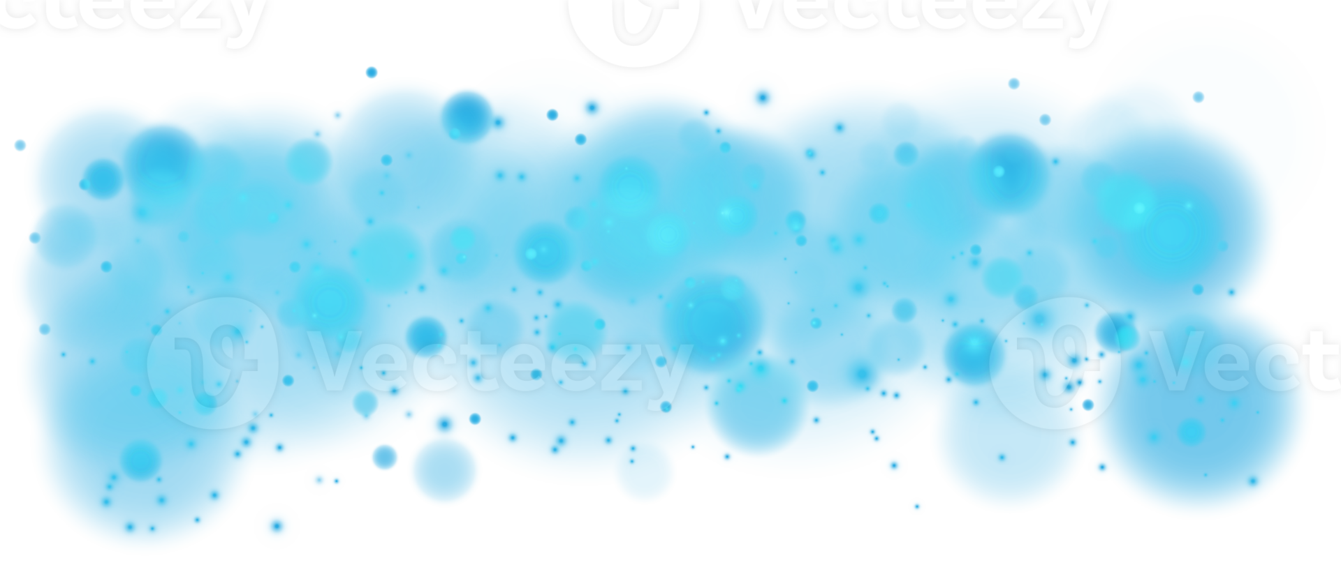 Golden shining bokeh lights with glowing particles  on transparent background. PNG