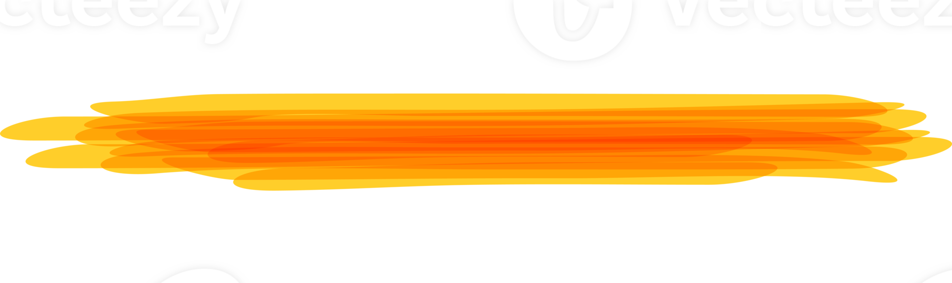 Hand drawn orange highlight marker stripes on transparent background. PNG. png