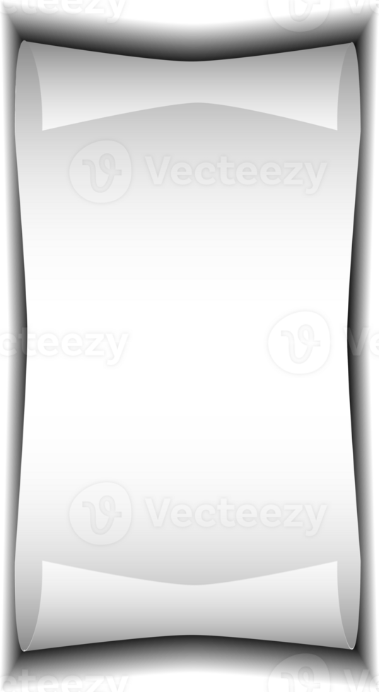 Realistic paper sheet with folded corner. Paper sheet A4 with shadows on transparent background. PNG. png