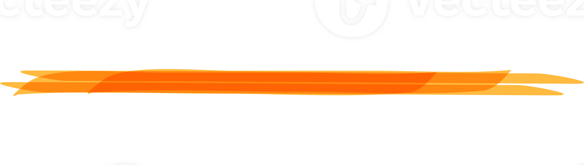 Hand drawn orange highlight marker stripes on transparent background. PNG. png