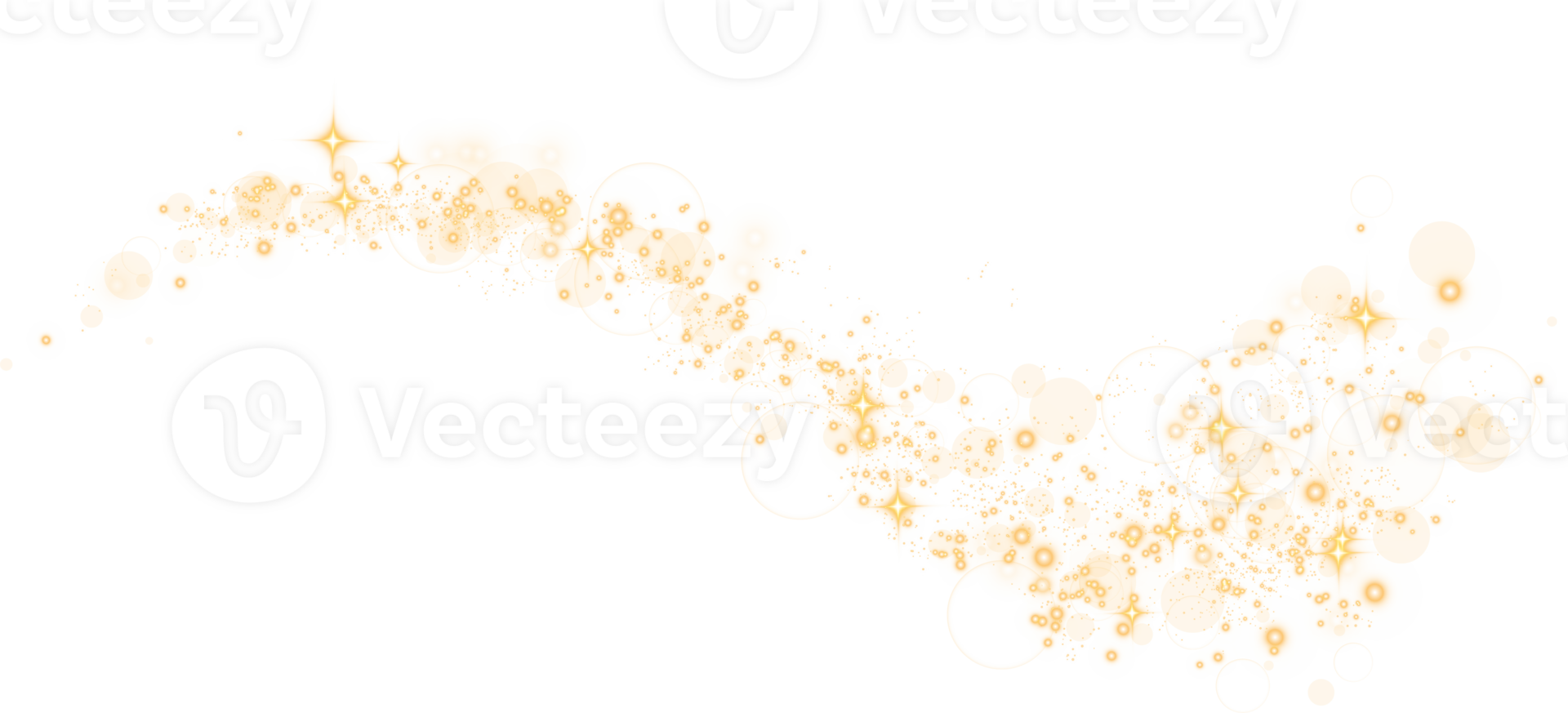 Abstract golden glitter wave illustration. Golden star dust sparkle particles isolated on transparent background. Magic concept. PNG. png