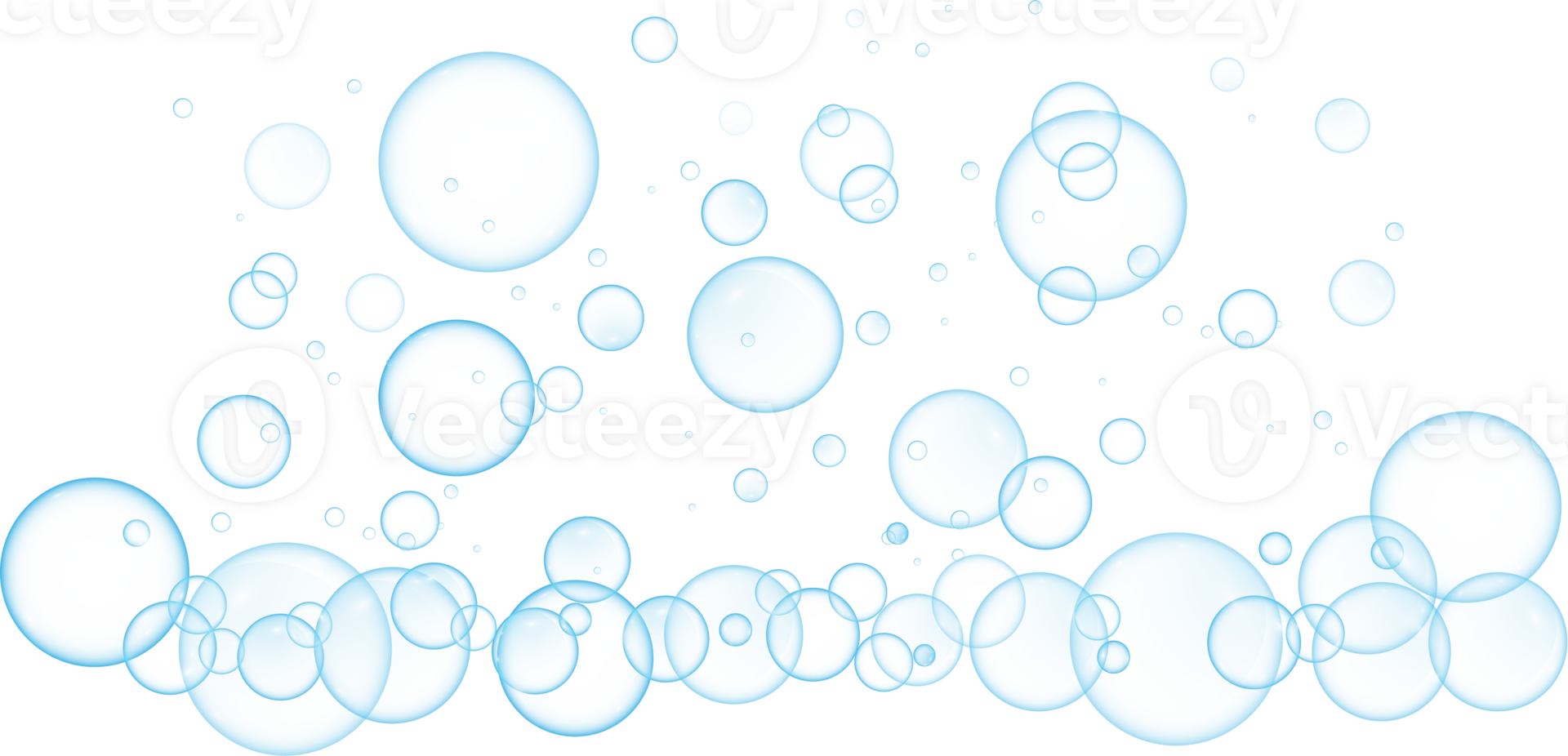 Realistic soap bubbles. Png Bubbles are located on a transparent background. Flying soap bubbles. PNG.