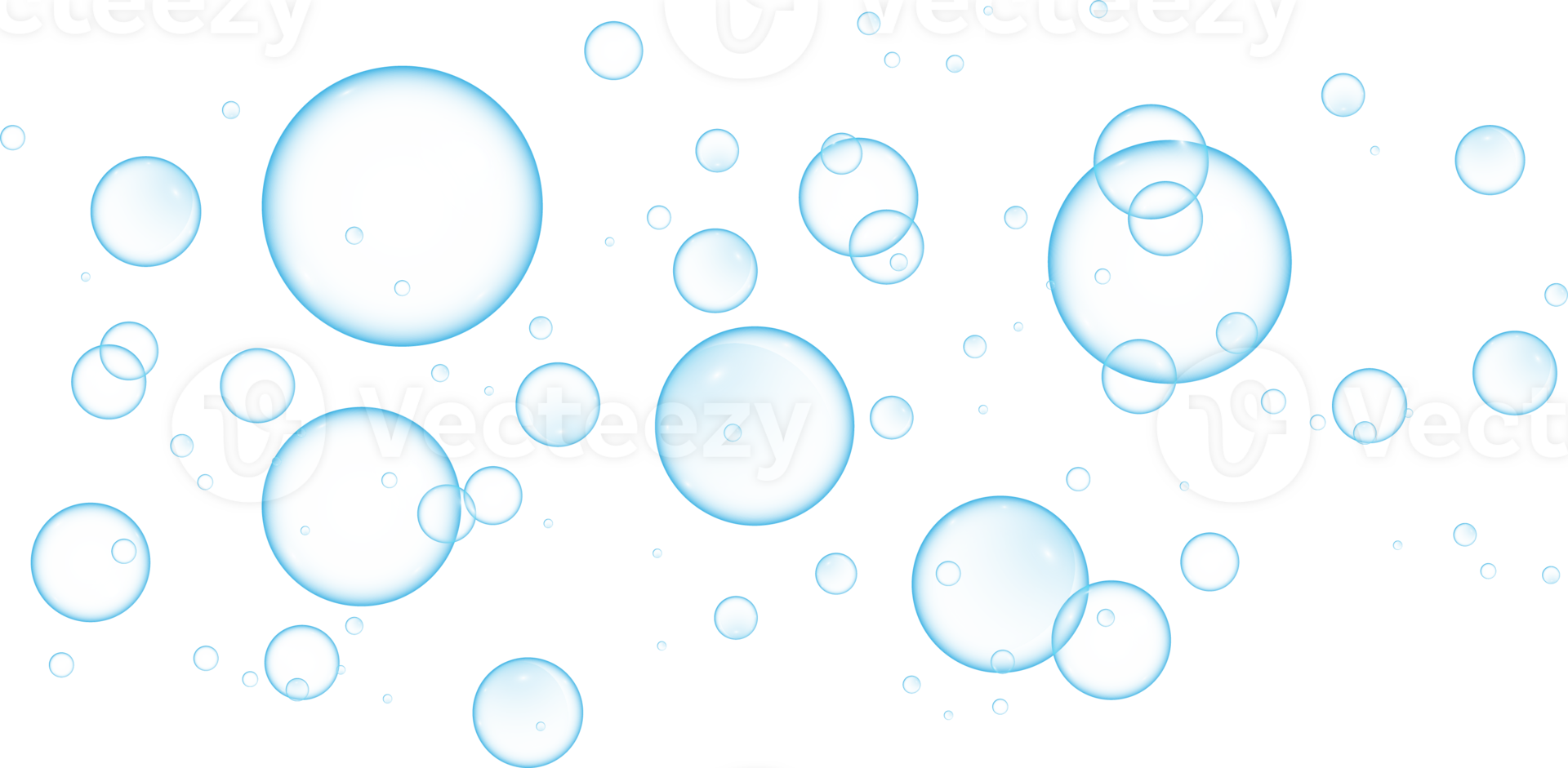 Realistic soap bubbles. Png Bubbles are located on a transparent background. Flying soap bubbles. PNG.