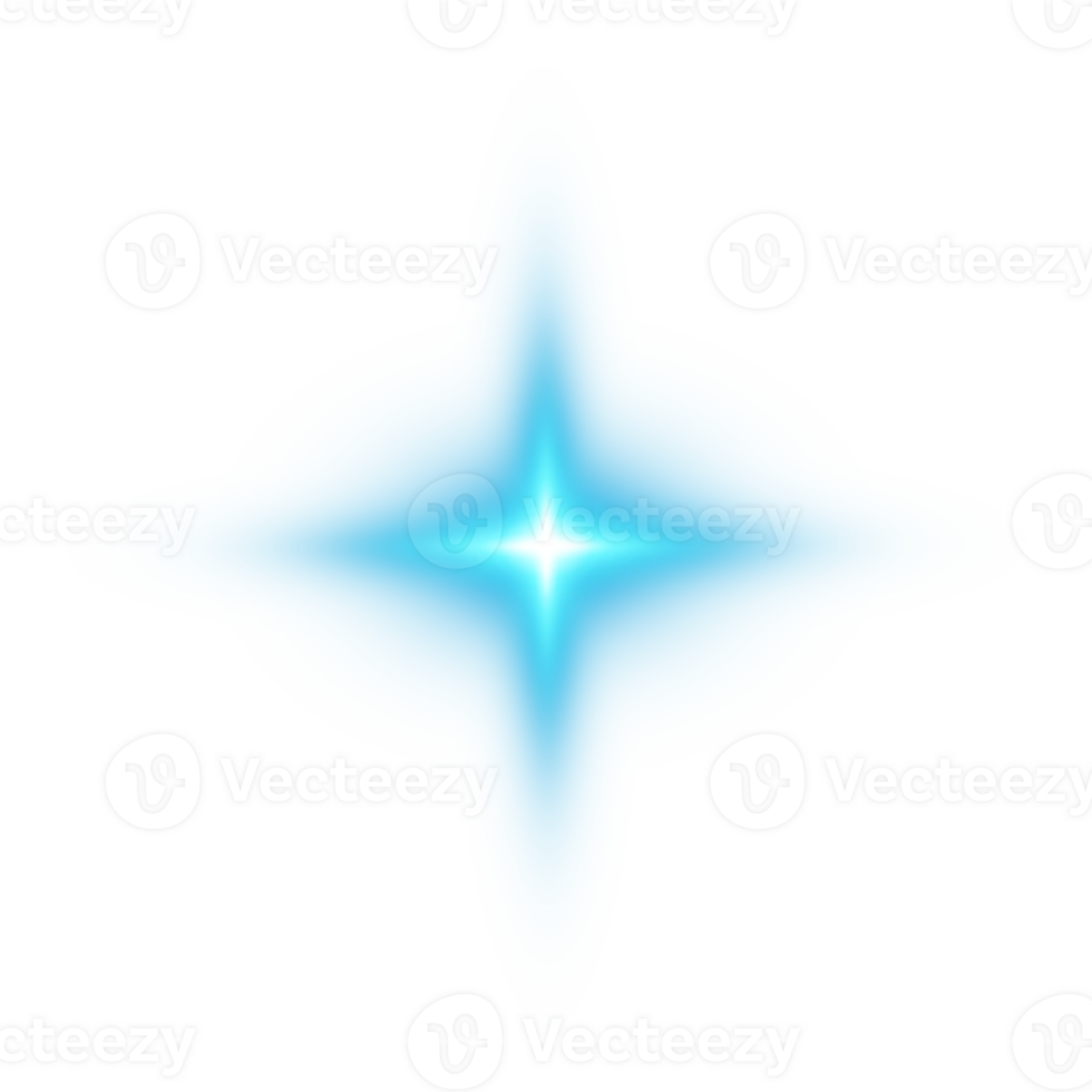 Blue glowing lights effects isolated on transparent background. Solar flare with beams and spotlight. Glow effect. Starburst with sparkles. PNG. png