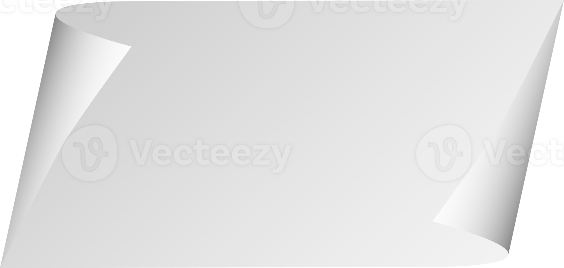 Realistic paper sheet with folded corner. Paper sheet A4 with shadows on transparent background