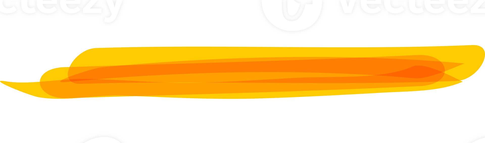 Hand drawn orange highlight marker stripes on transparent background. PNG. png