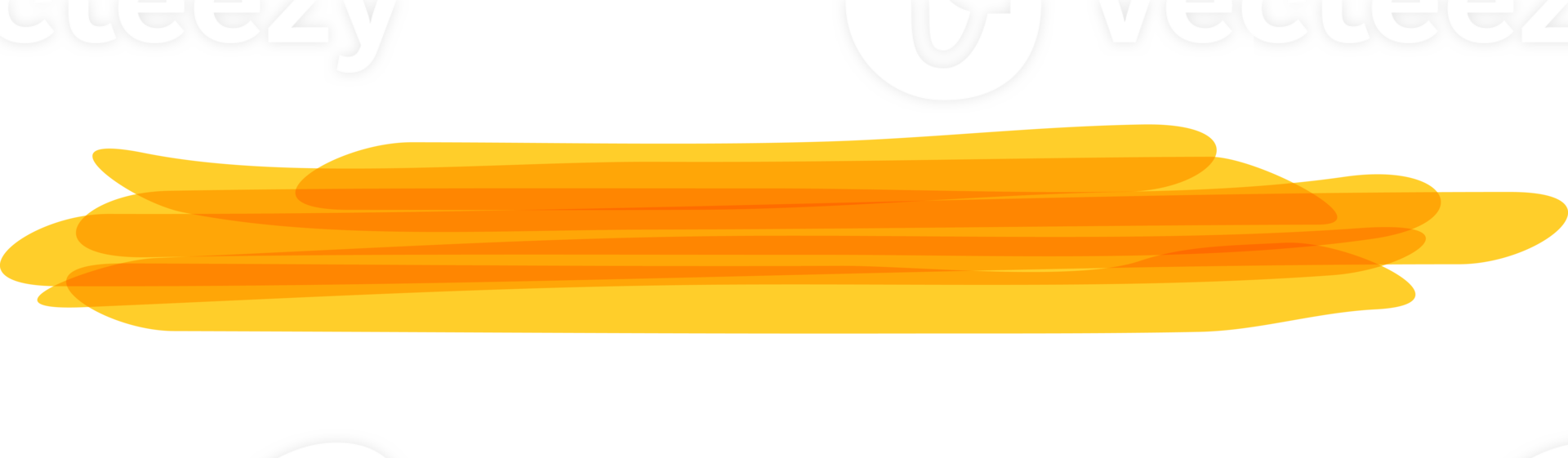 Hand drawn orange highlight marker stripes on transparent background. PNG. png