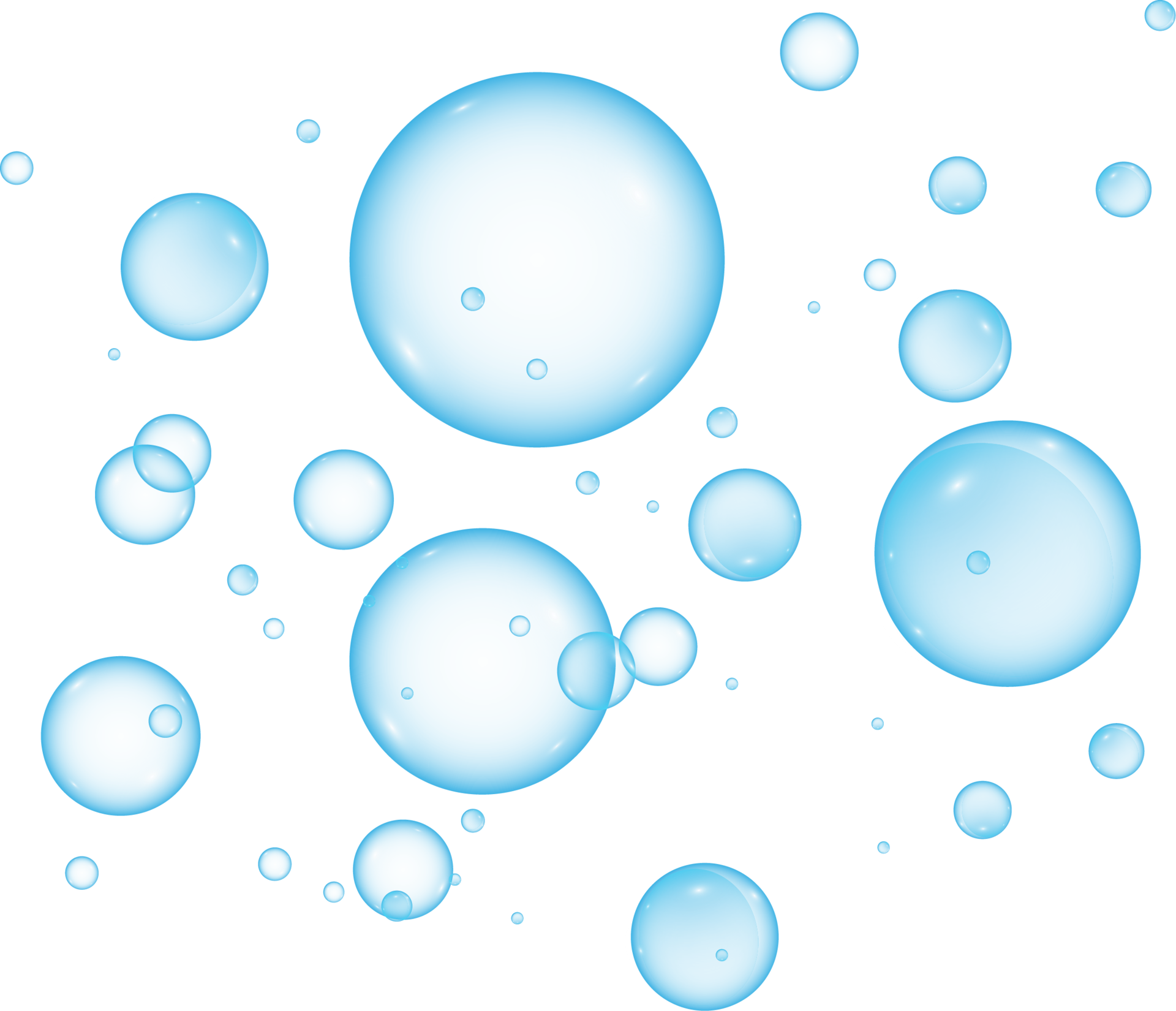 Realistic soap bubbles. Png Bubbles are located on a transparent