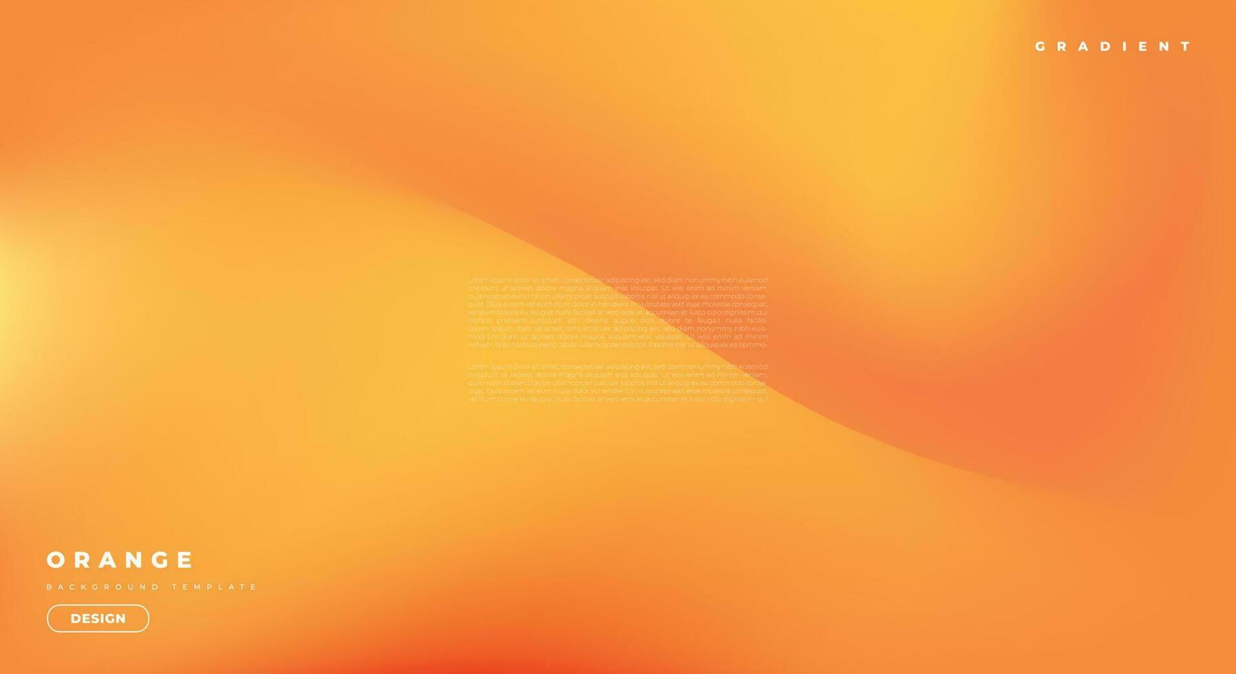 Orange gradient mesh background template copy space. Abstract colour gradation design for poster, banner, or landing page vector