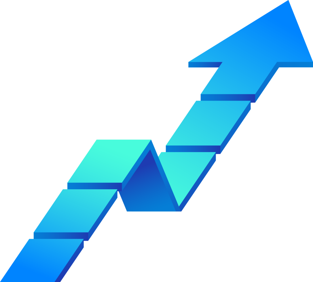 Growth arrow infographic png