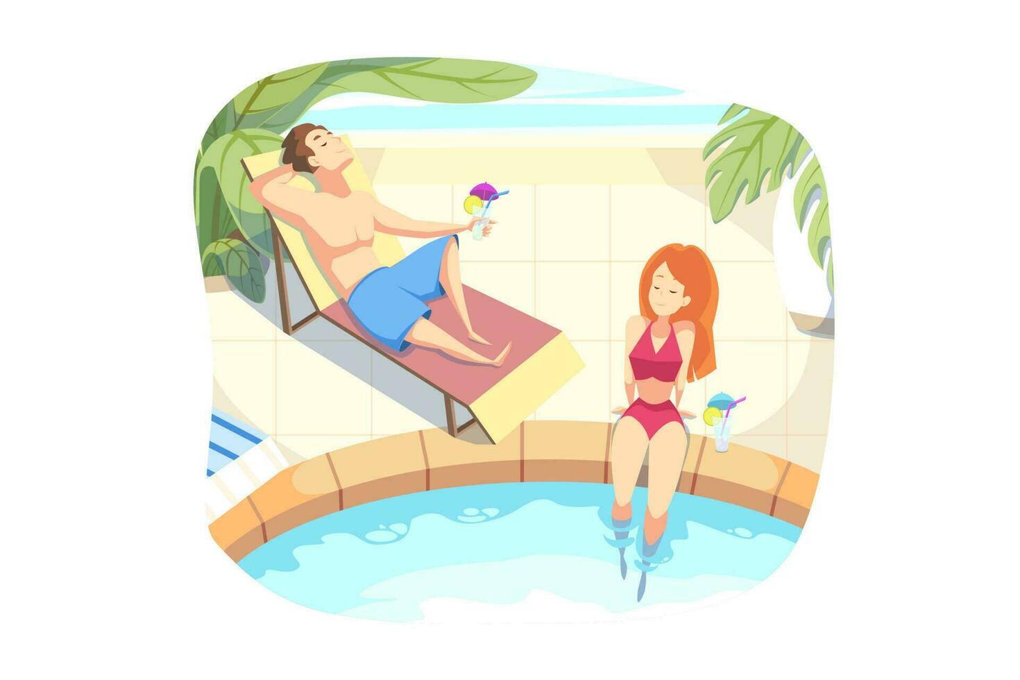 Summer vacation, holiday, rest concept vector