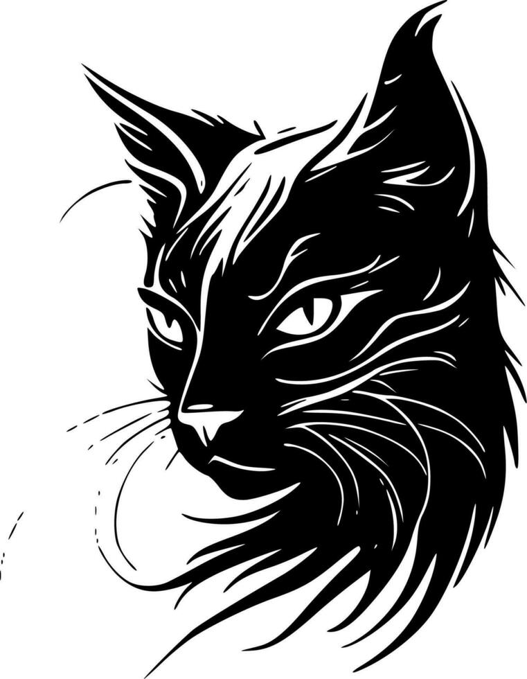 gato, minimalista y sencillo silueta - vector ilustración