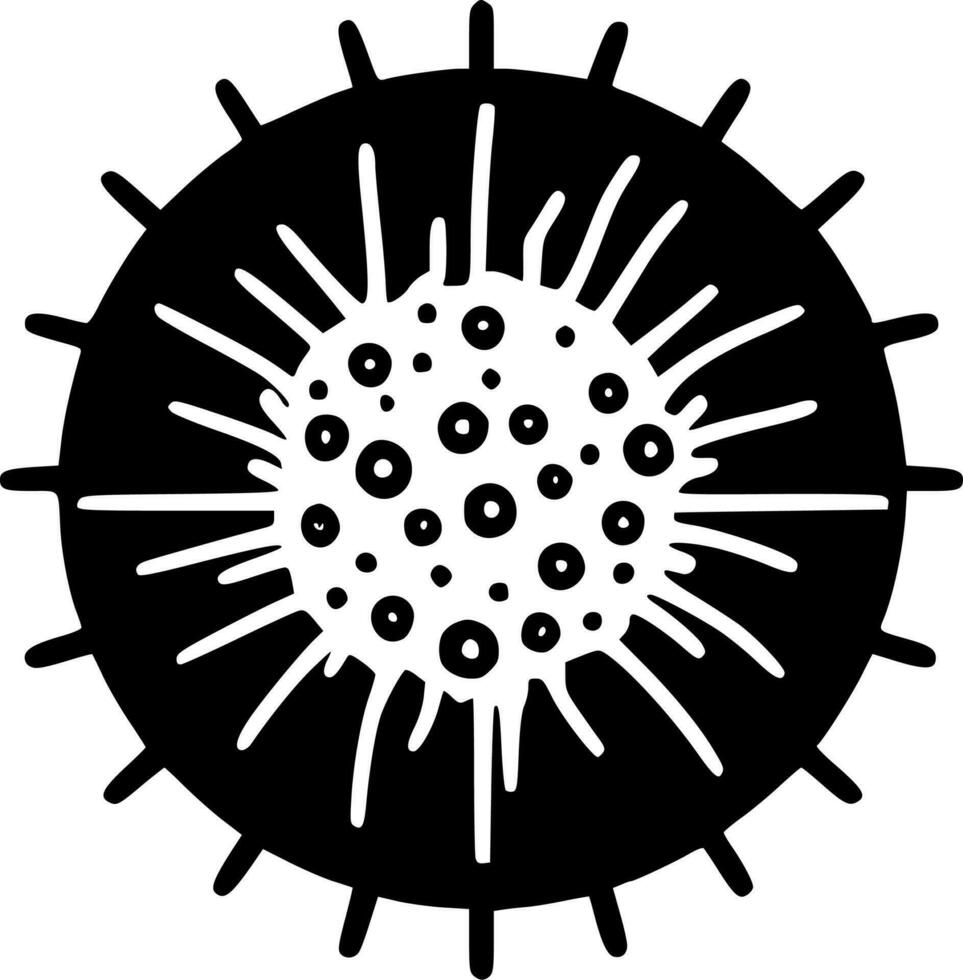 Virus, Minimalist and Simple Silhouette - Vector illustration