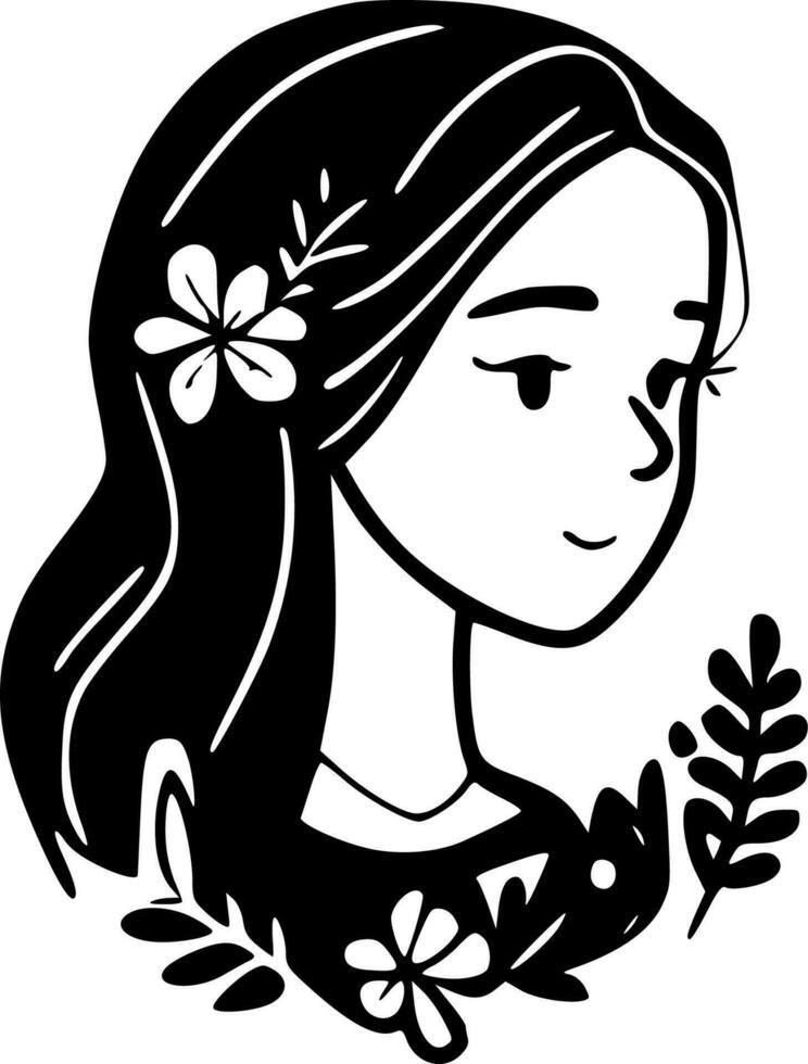 Boho - Black and White Isolated Icon - Vector illustration