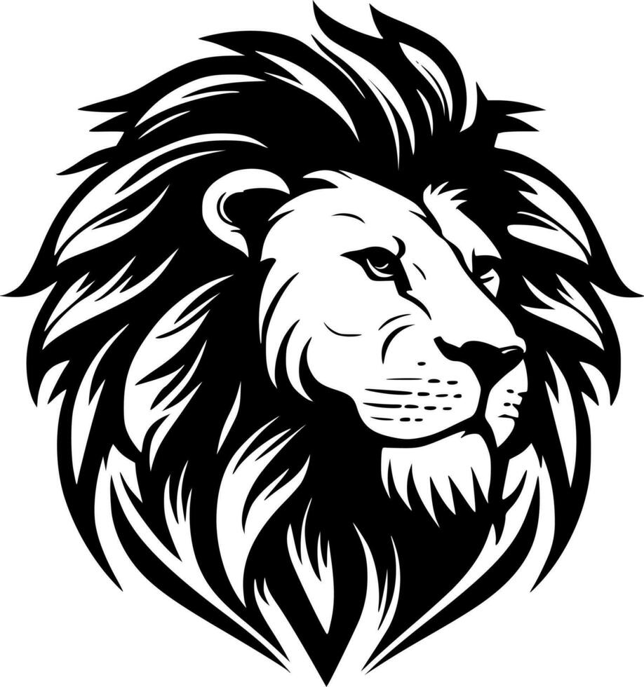 Lion, Minimalist and Simple Silhouette - Vector illustration