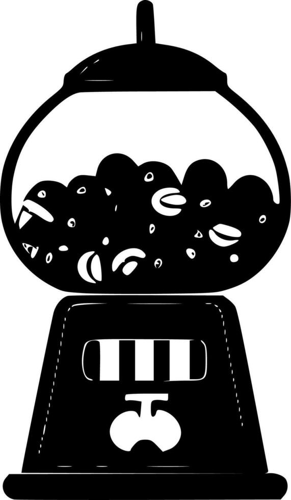 Candy Holder - Black and White Isolated Icon - Vector illustration