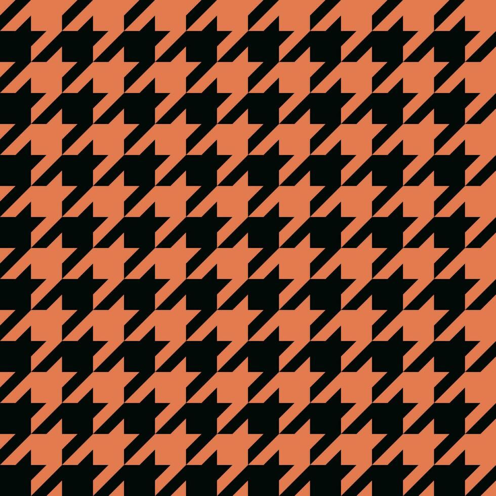 WebSeamless Orange And Black Houndstooth Pattern vector