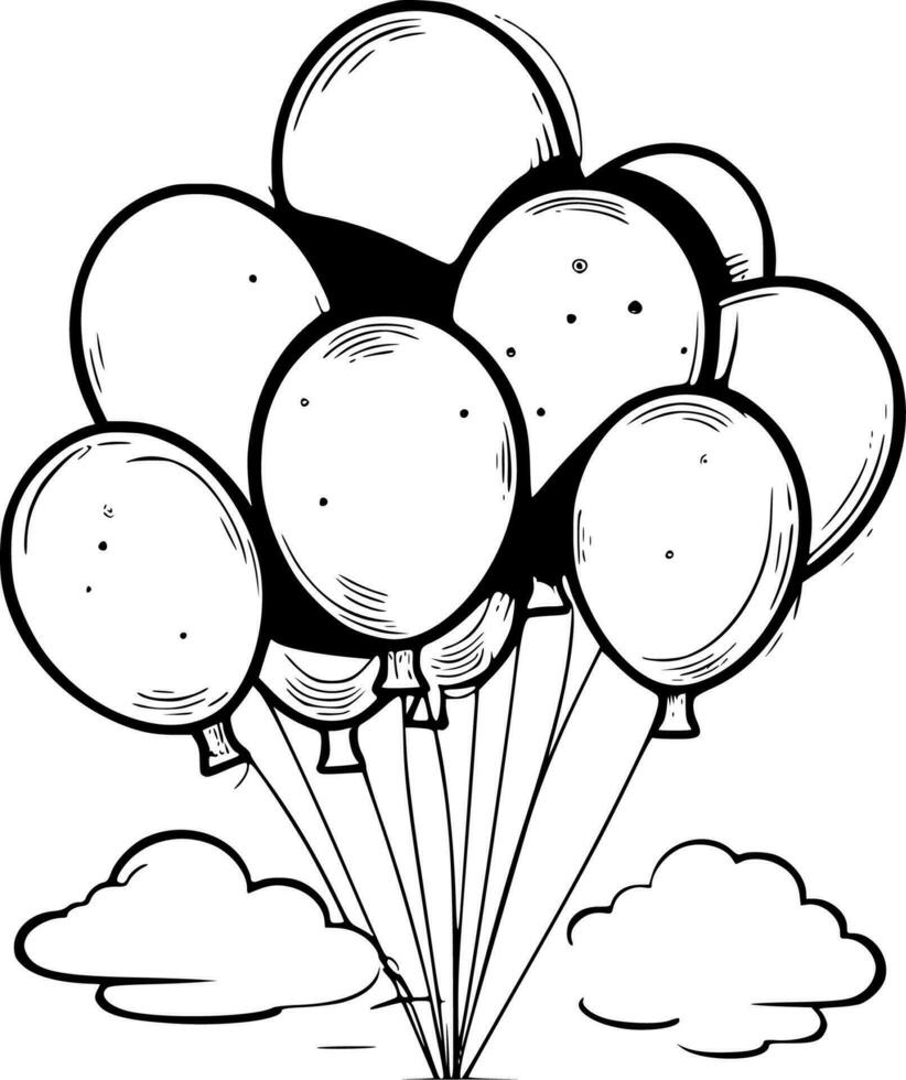Balloons - High Quality Vector Logo - Vector illustration ideal for T-shirt graphic