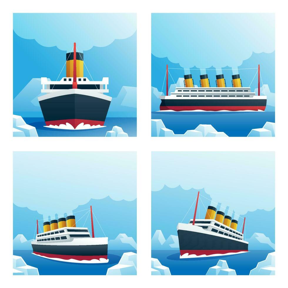 Titanic Remembrance Day Social Media Post vector