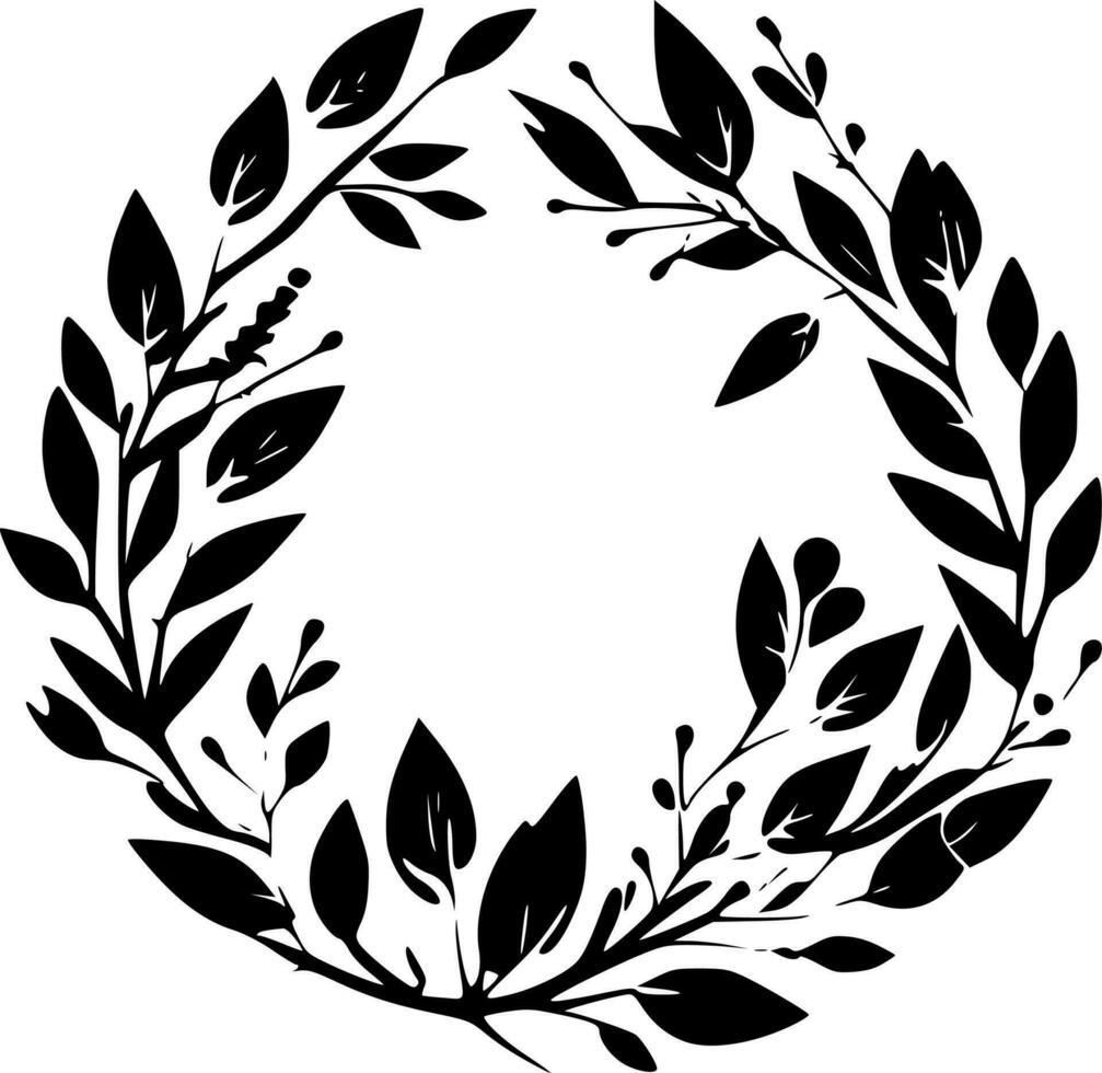 Wreath, Minimalist and Simple Silhouette - Vector illustration