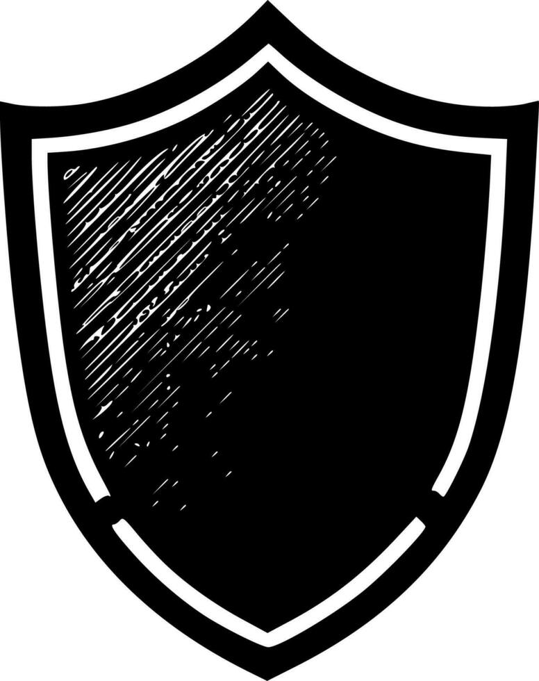 Shield, Minimalist and Simple Silhouette - Vector illustration