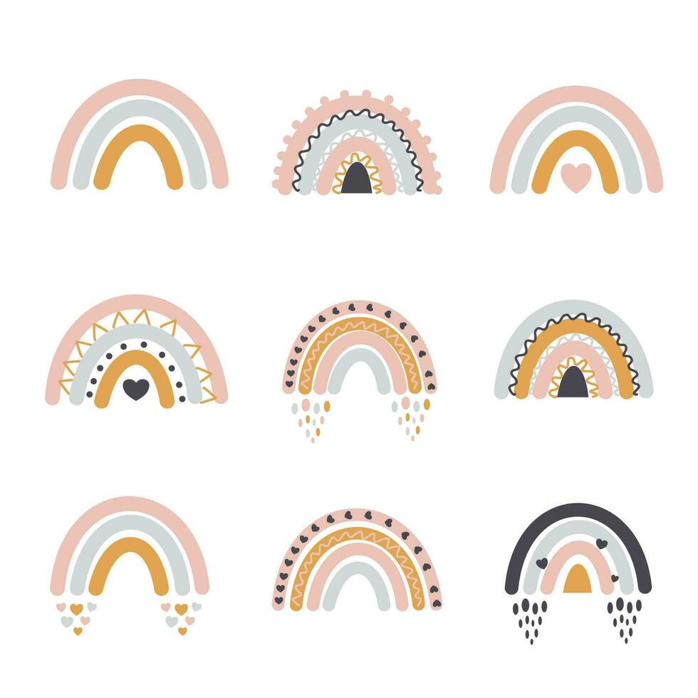 cute rainbow vector illustration