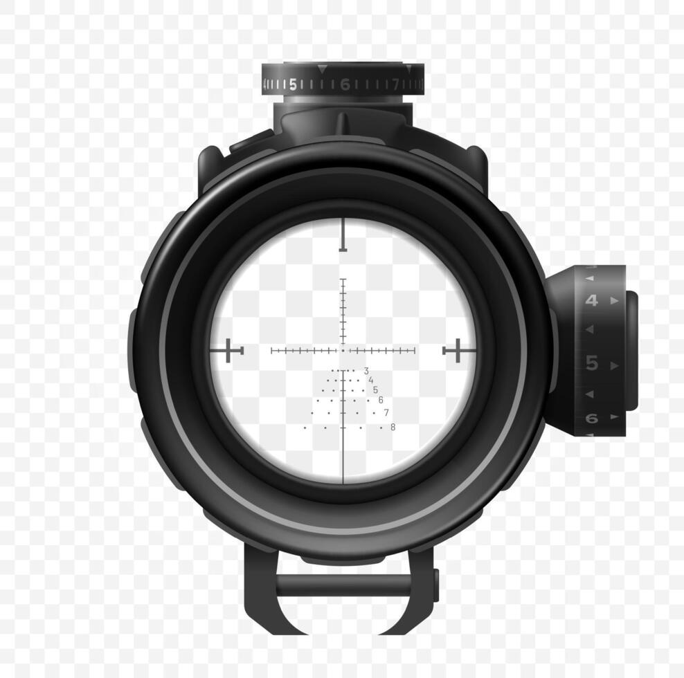 francotirador alcance, visión ver objetivo, vector punto de mira