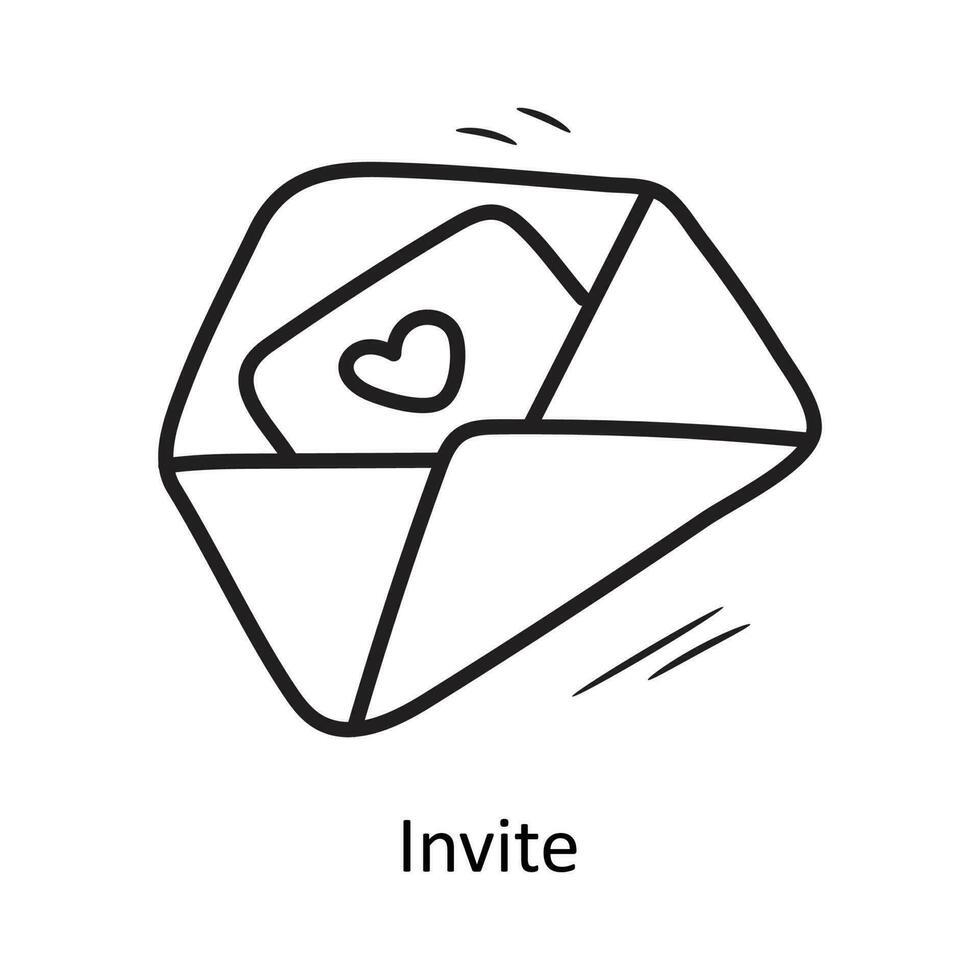 Invite vector outline Icon Design illustration. Party and Celebrate Symbol on White background EPS 10 File