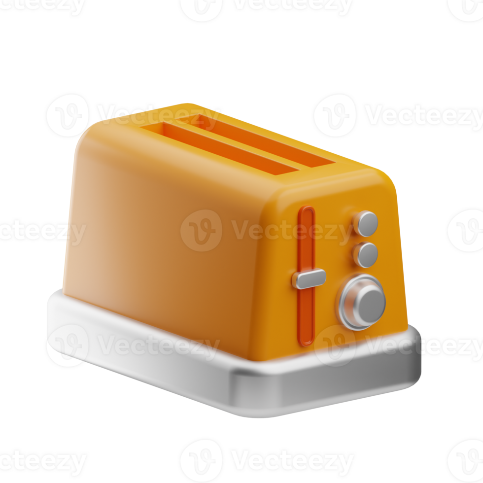 breakfast toaster 3d illustration png