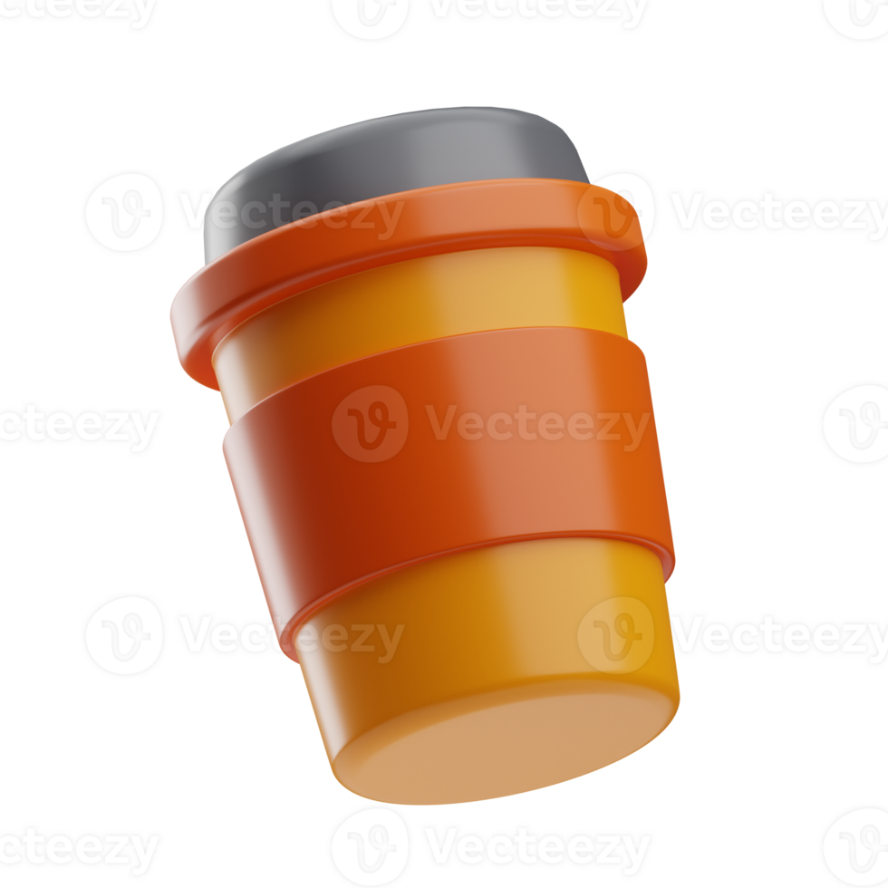 breakfast coffee cup 3d illustration png