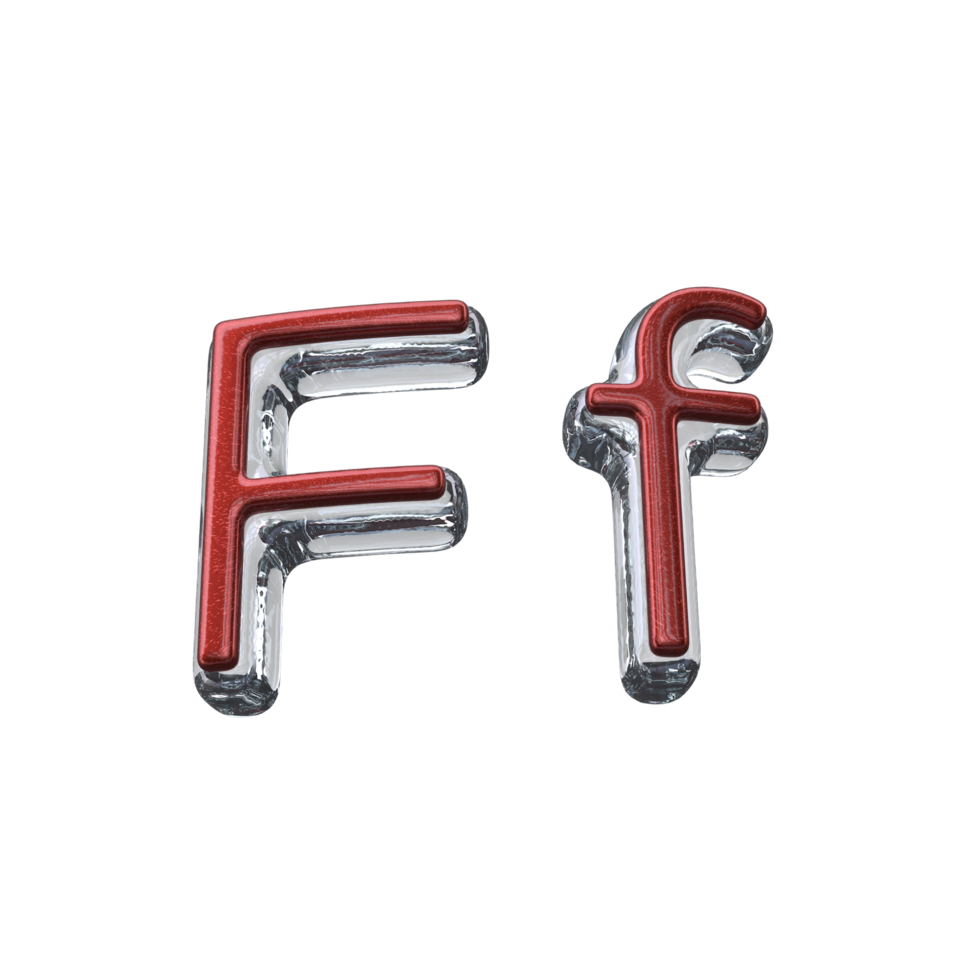 lettre F 3d rendre transparent Contexte png