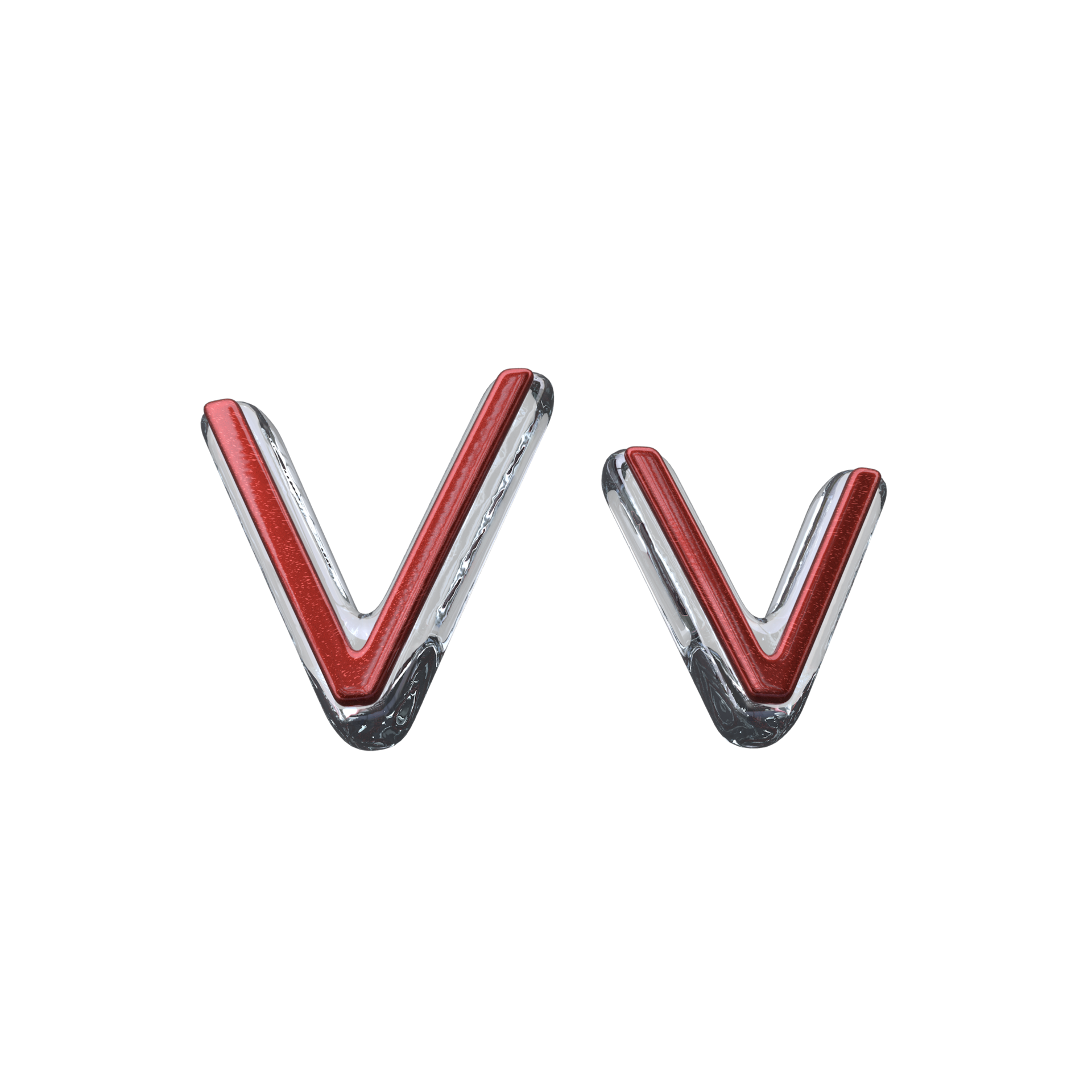 Letter V 3D render transparent background 23553804 PNG