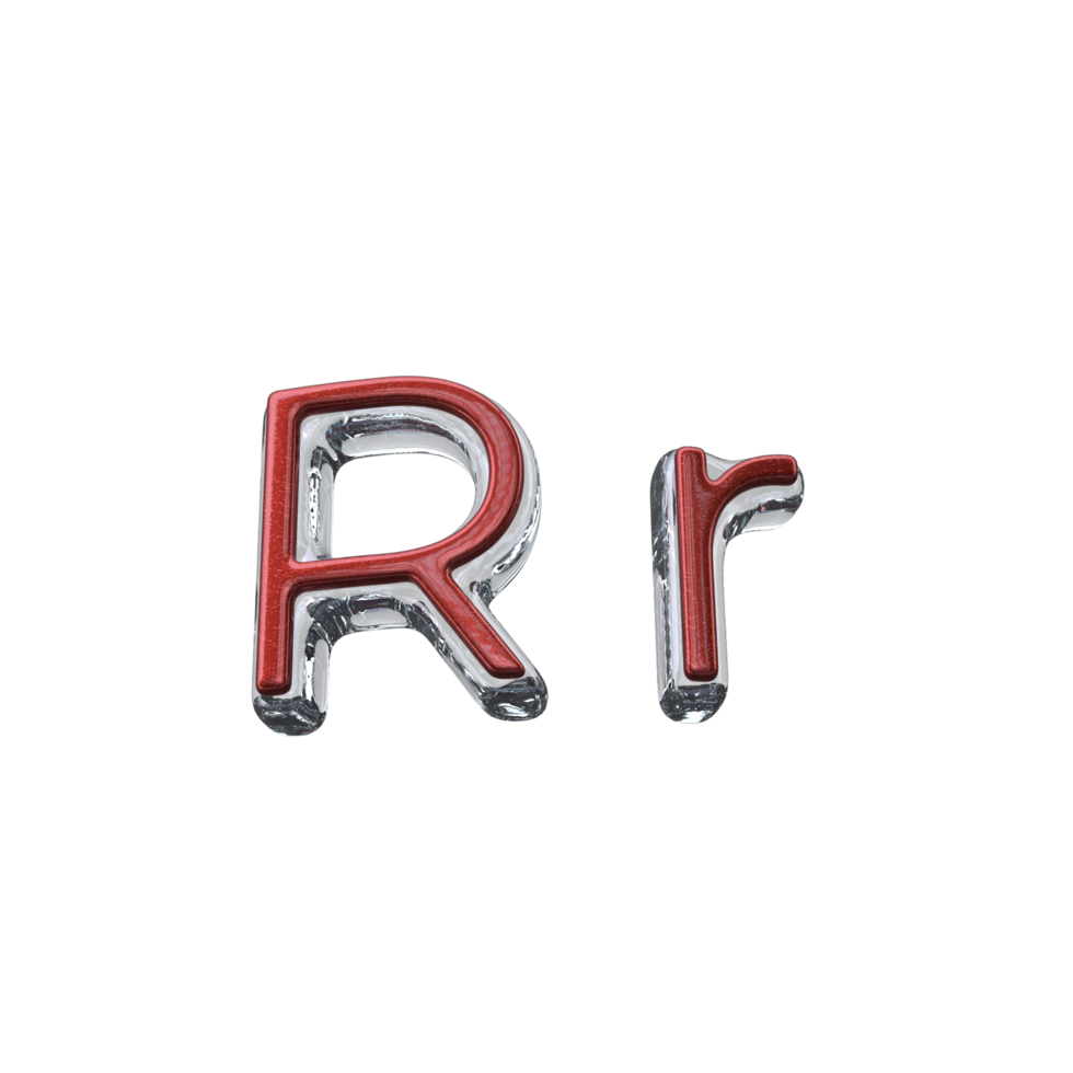 Letter R 3D render transparent background 23553808 PNG