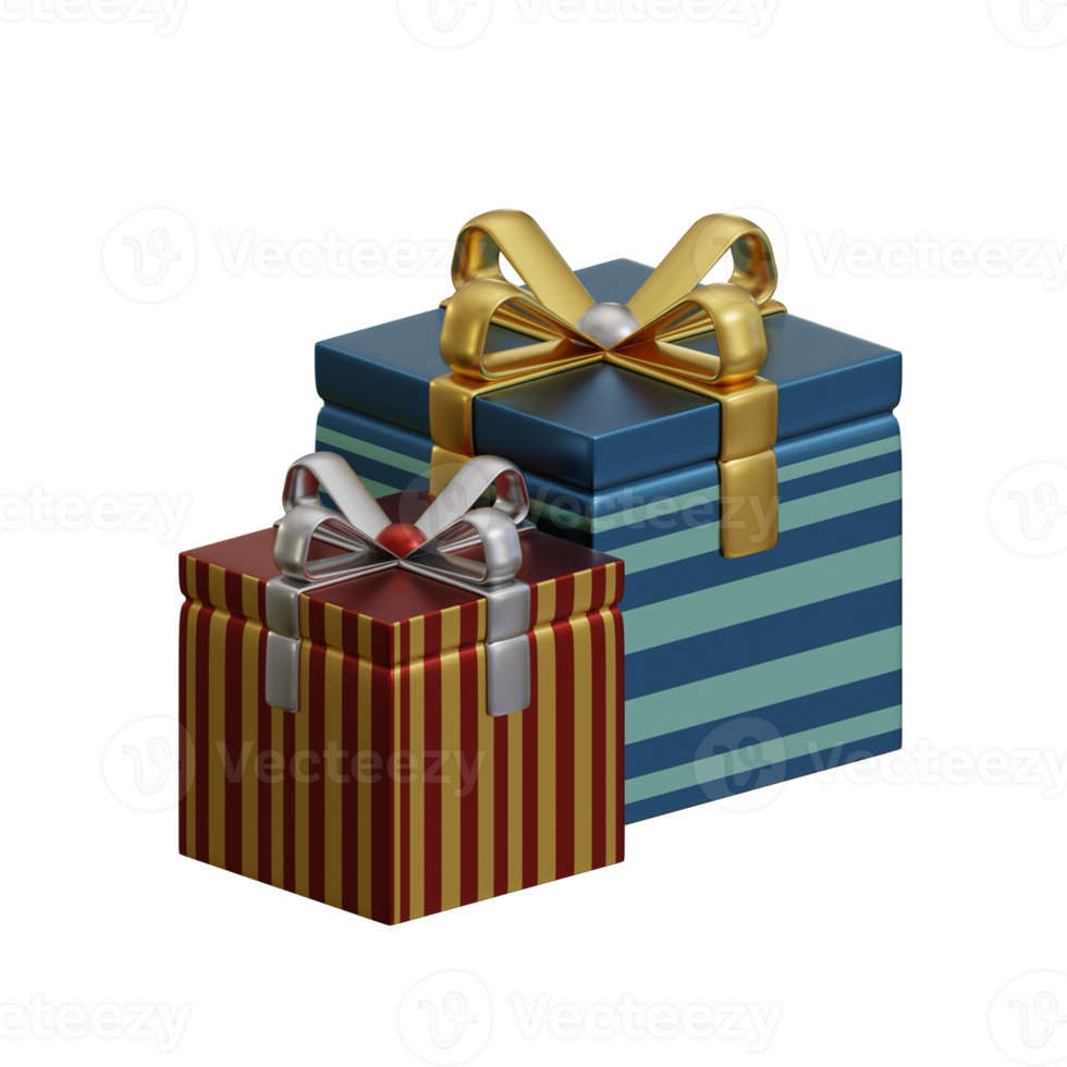 3d rendered boxes of gift perfect for birthday design project png