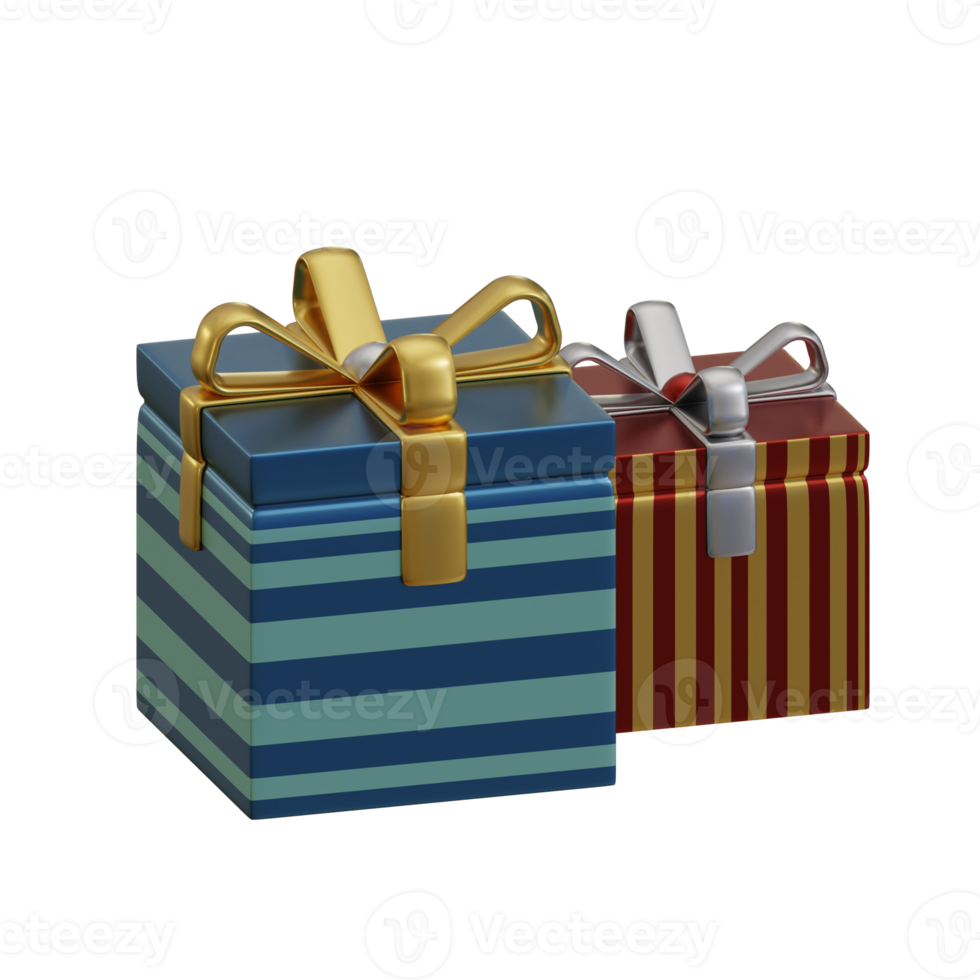 3d rendered boxes of gift perfect for birthday design project png