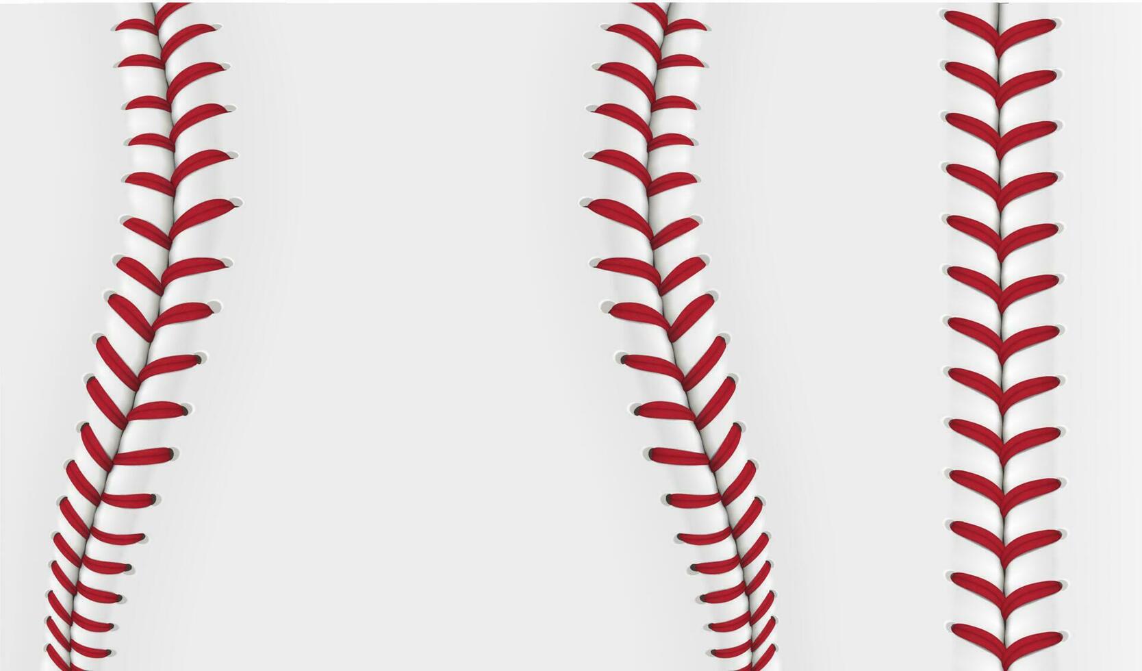 Baseball lace pattern, softball ball stitch thread vector