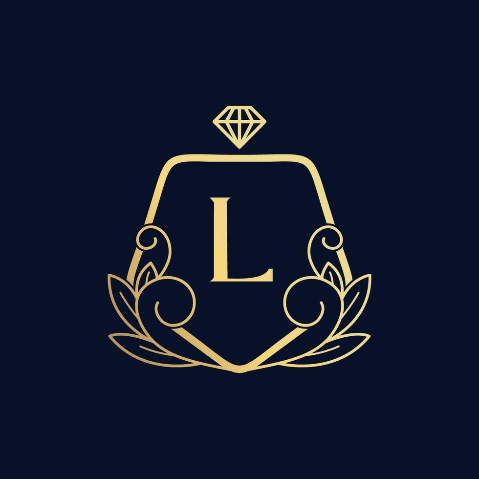 Vector Premium Luxurious Perfume Logo L