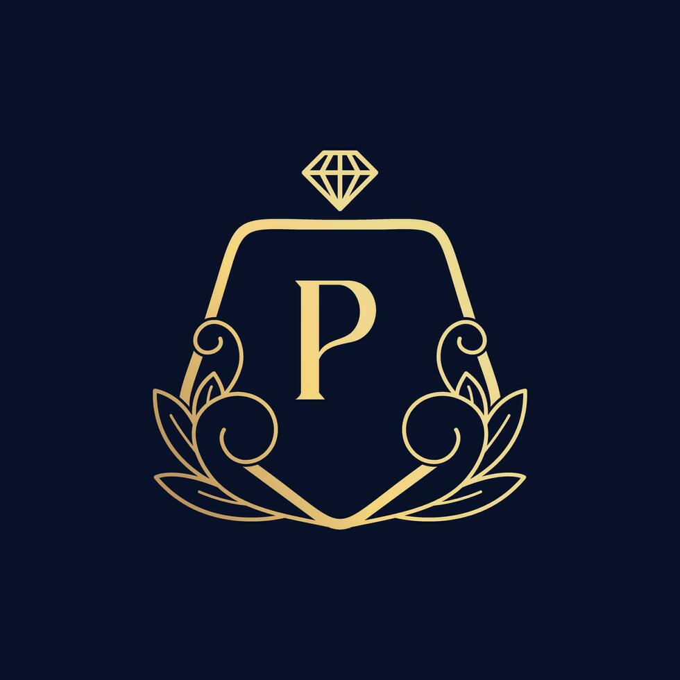 Vector Premium Luxurious Perfume Logo P