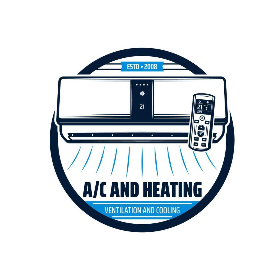 Air conditioner, ventilation and cooling icon vector