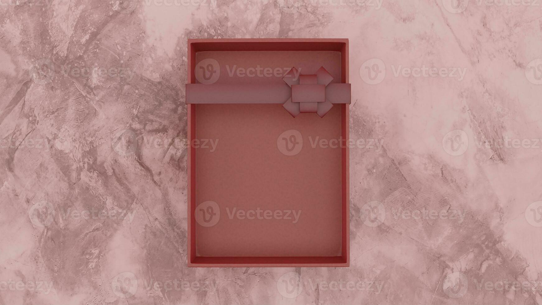 3D render empty elegant gift box photo