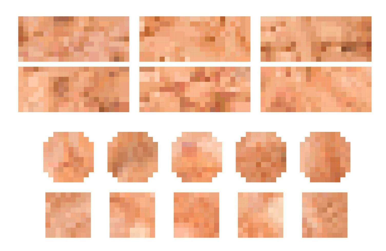 Censorship, censure blur pixel bars mosaic effect vector
